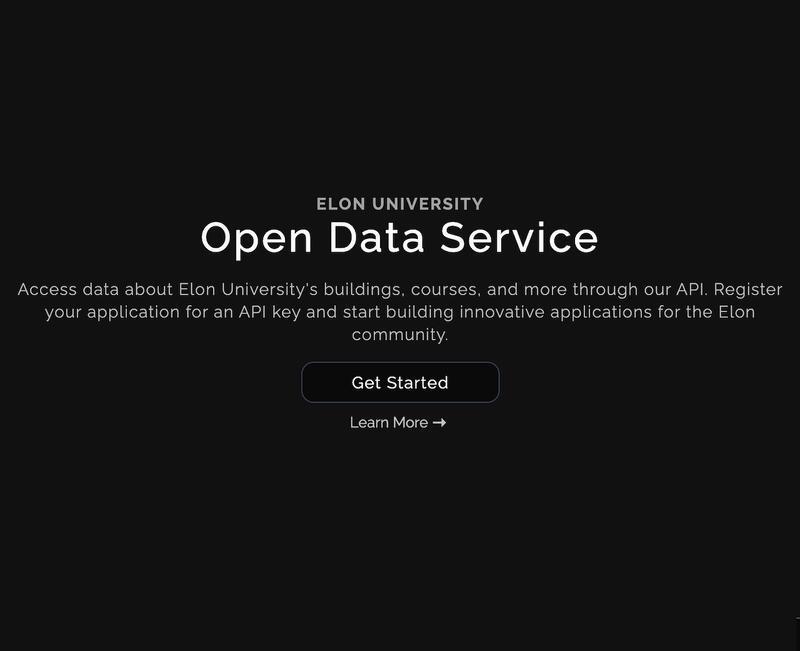 Open Data Service homepage